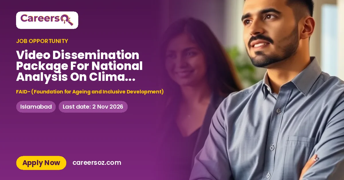 Video Dissemination Package For National Analysis On Climate Resilience – FAID- (Foundation for Ageing and Inclusive Development)