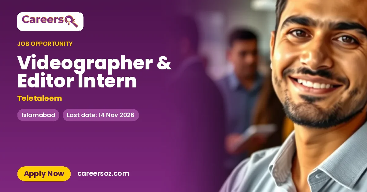 Videographer & Editor Intern – Teletaleem