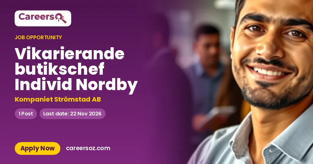 Vikarierande butikschef Individ Nordby – Kompaniet Strömstad AB