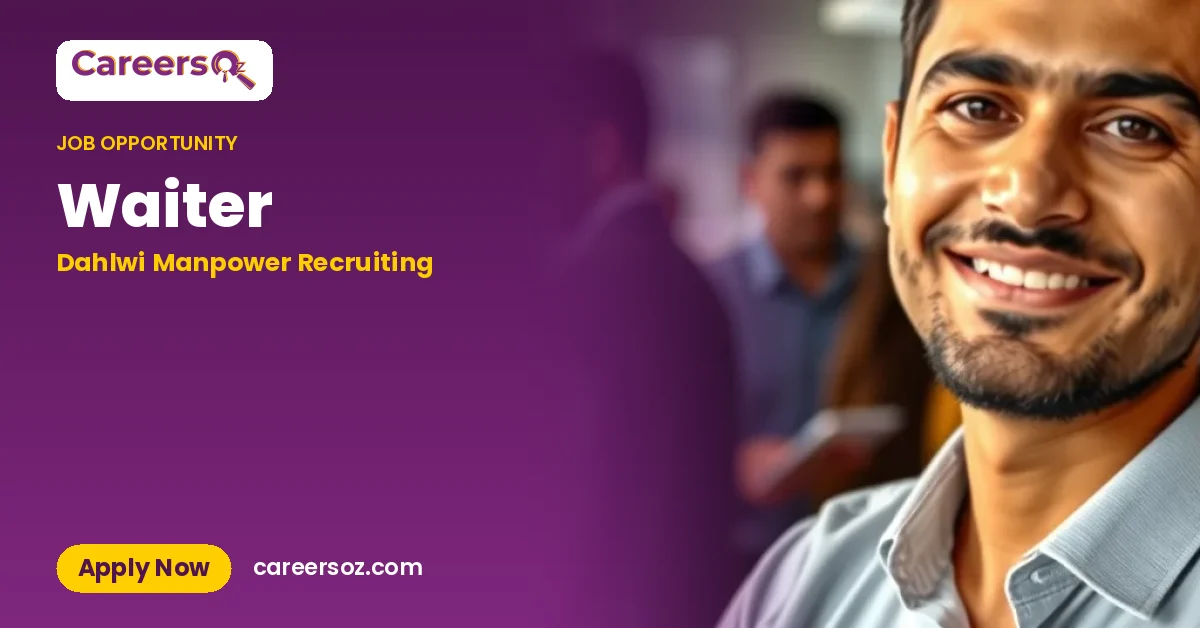 Waiter – Dahlwi Manpower Recruiting