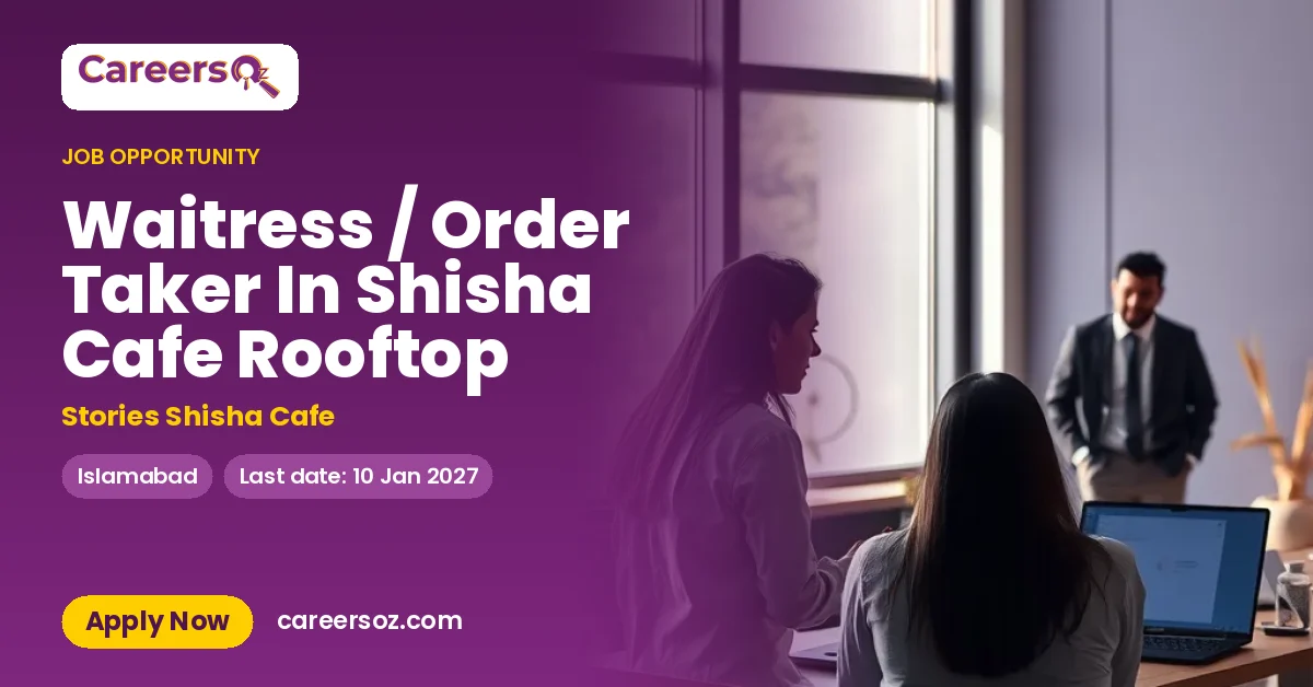 Waitress / Order Taker In Shisha Cafe Rooftop – Stories Shisha Cafe
