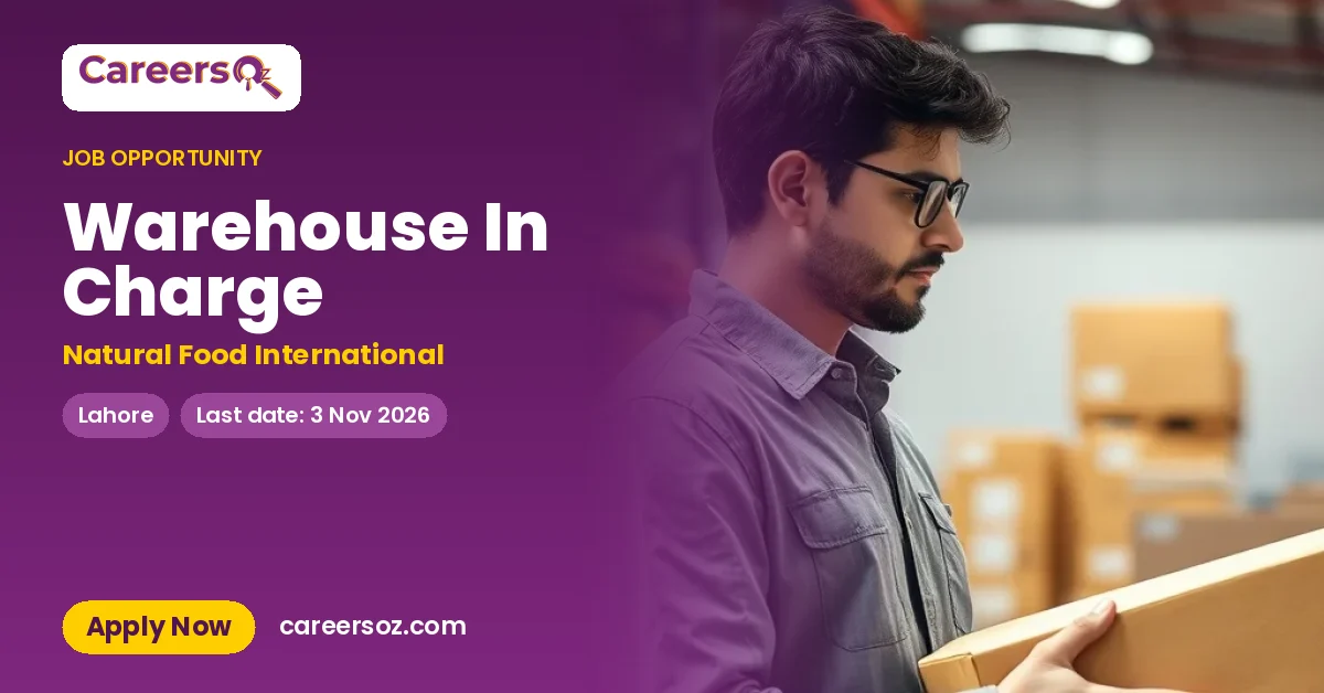 Warehouse In Charge – Natural Food International