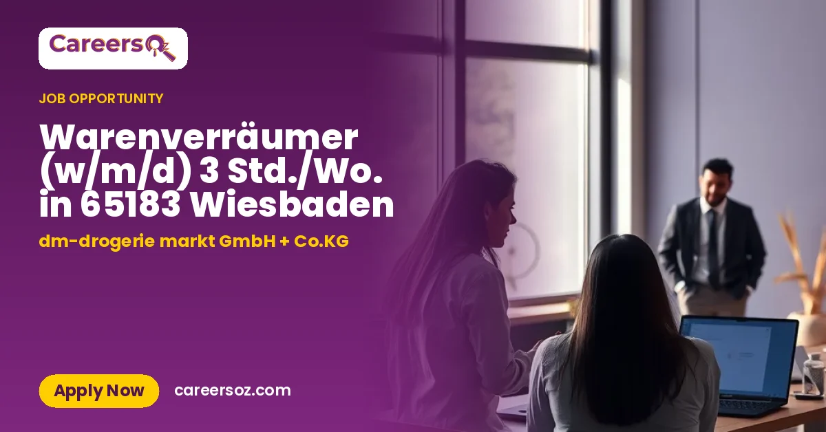 Warenverräumer (w/m/d) 3 Std./Wo. in 65183 Wiesbaden – dm-drogerie markt GmbH + Co.KG