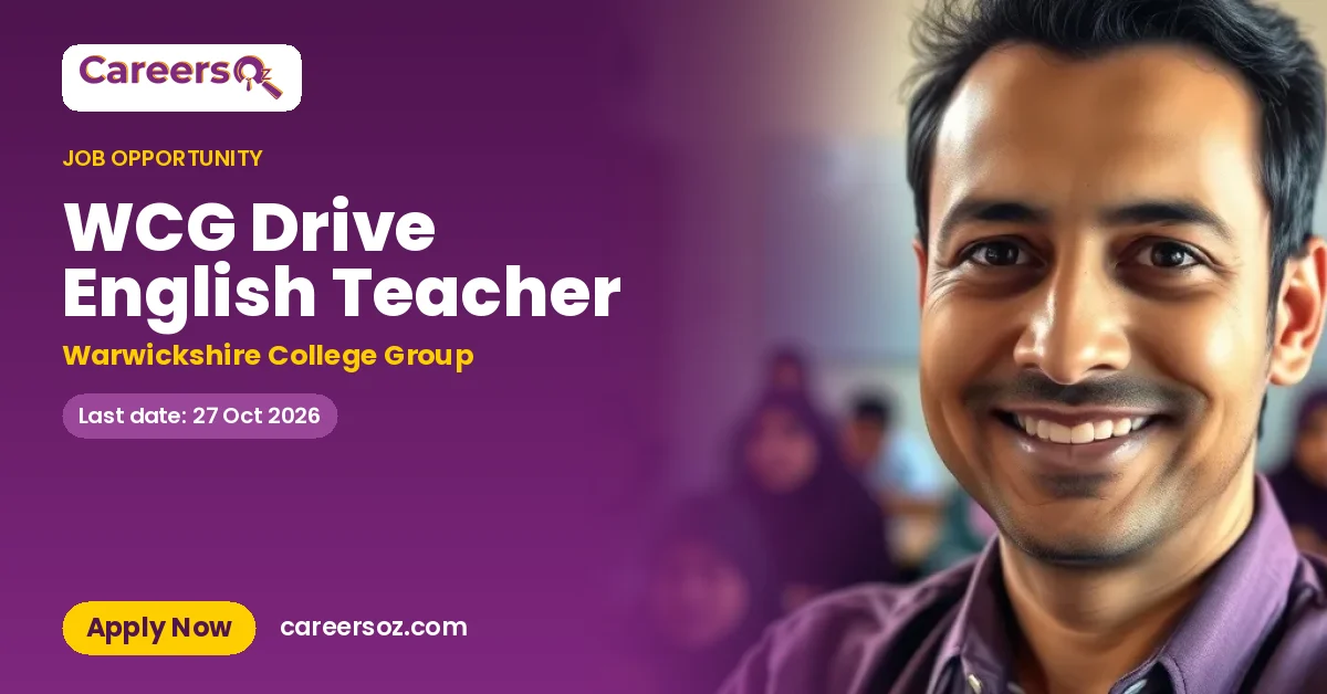 WCG Drive English Teacher – Warwickshire College Group