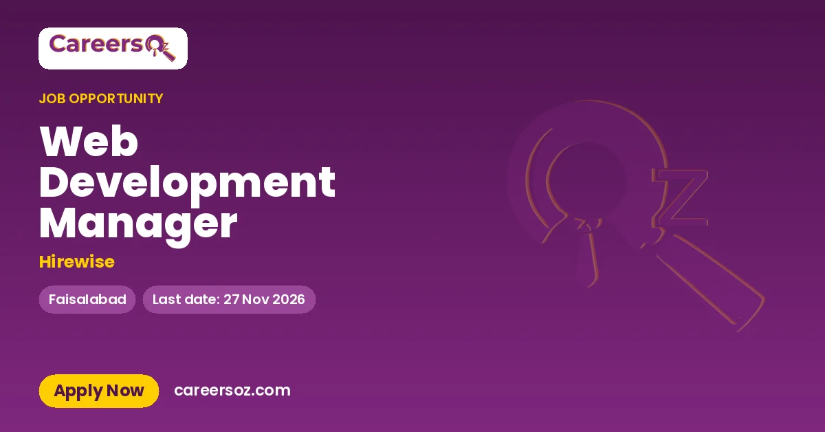 Web Development Manager – Hirewise