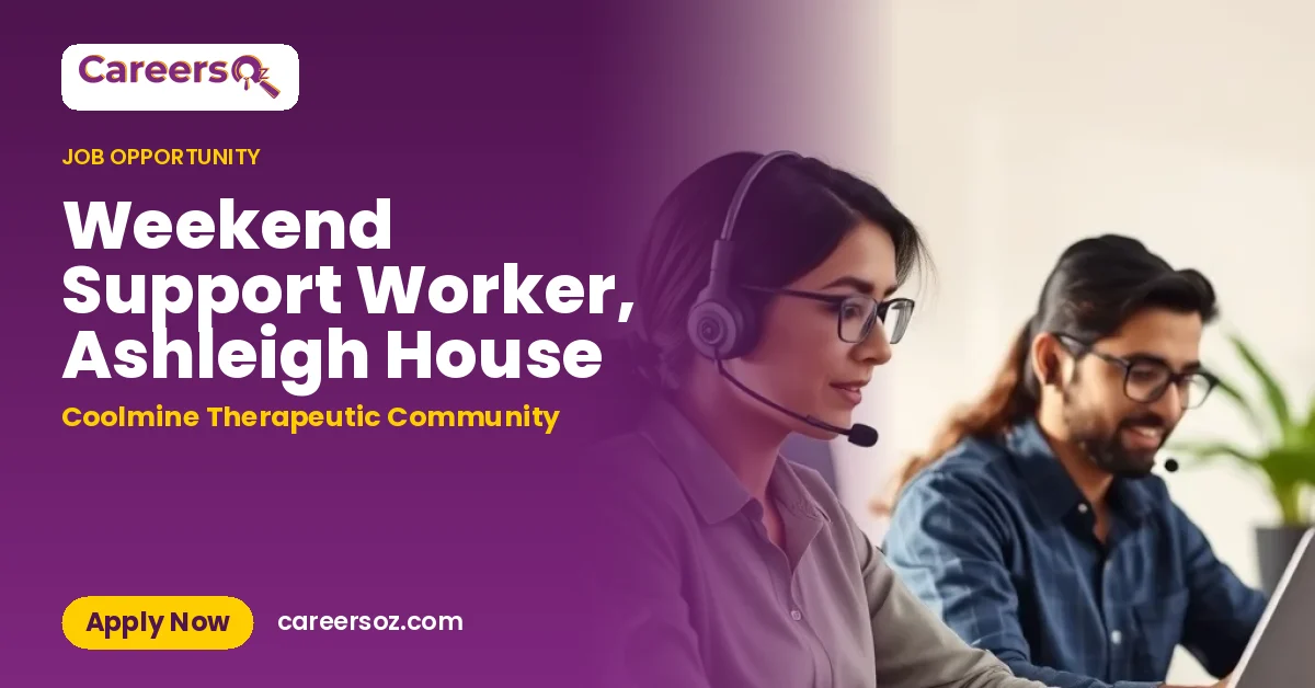 Weekend Support Worker, Ashleigh House – Coolmine Therapeutic Community