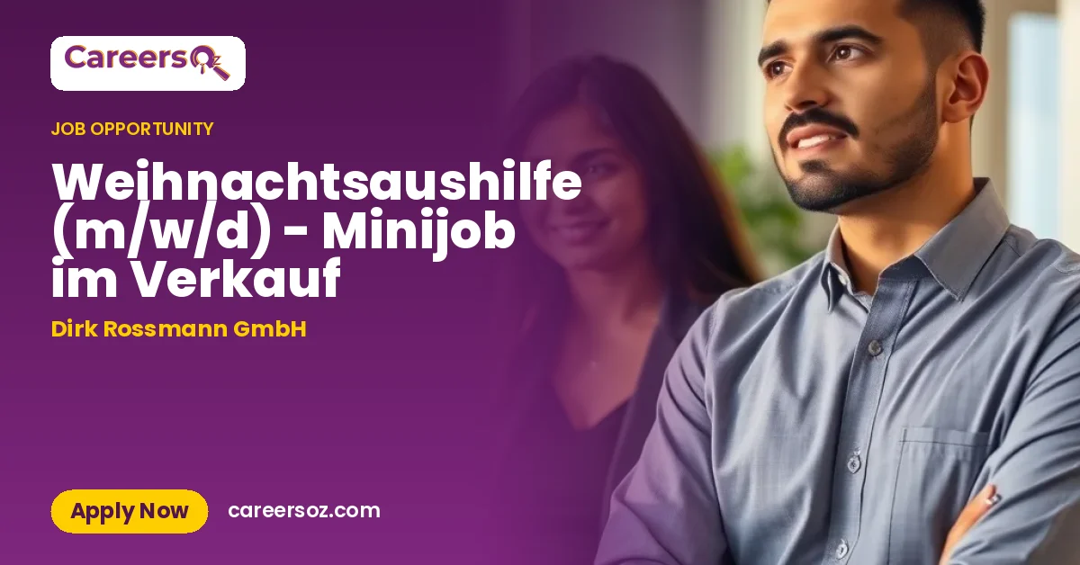 Weihnachtsaushilfe (m/w/d) - Minijob im Verkauf – Dirk Rossmann GmbH