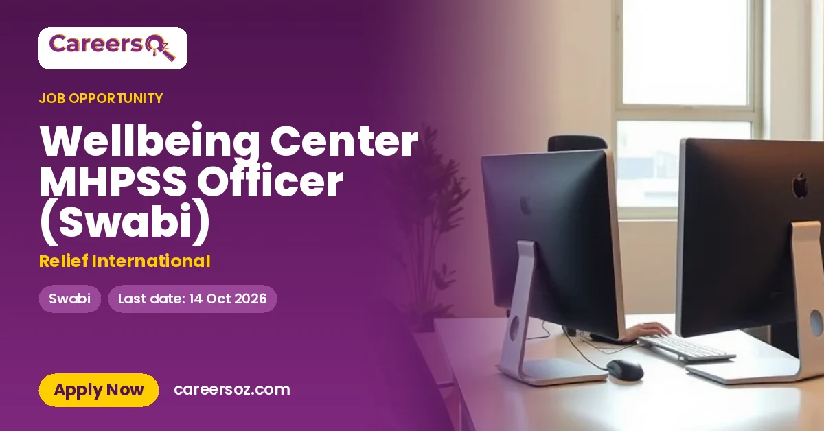 Wellbeing Center MHPSS Officer (Swabi) – Relief International