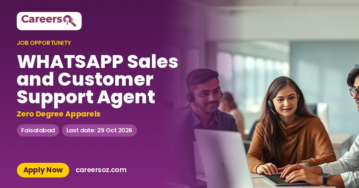 WHATSAPP Sales and Customer Support Agent – Zero Degree Apparels