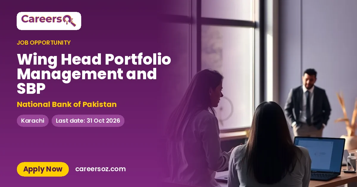 Wing Head Portfolio Management and SBP – National Bank of Pakistan
