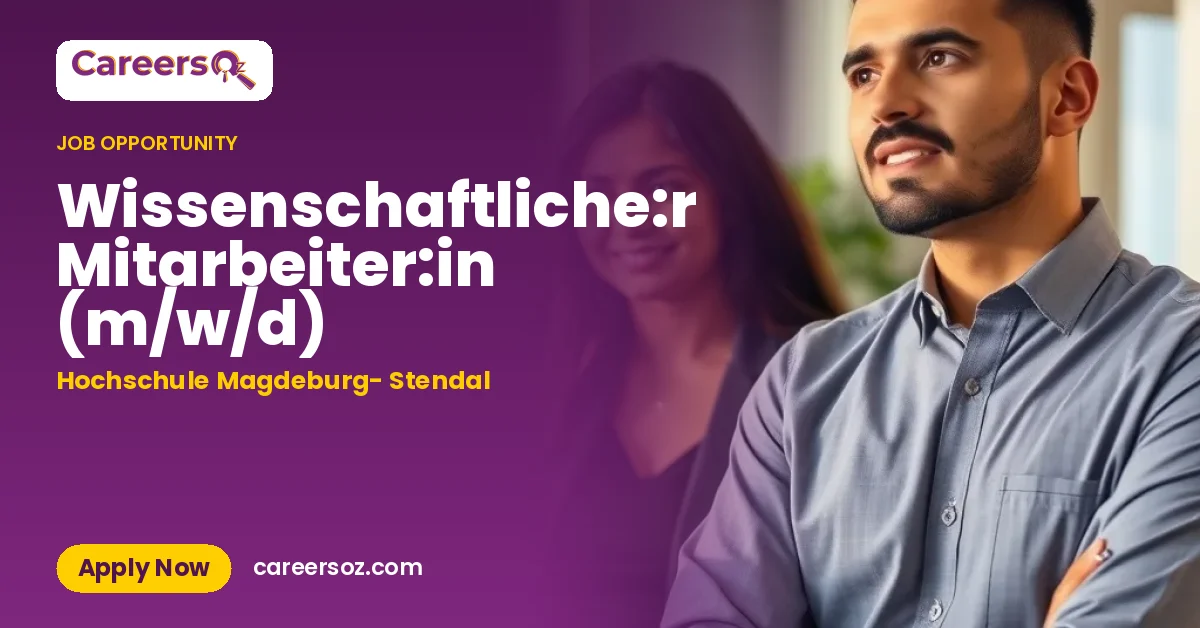 Wissenschaftliche:r Mitarbeiter:in (m/w/d) – Hochschule Magdeburg- Stendal