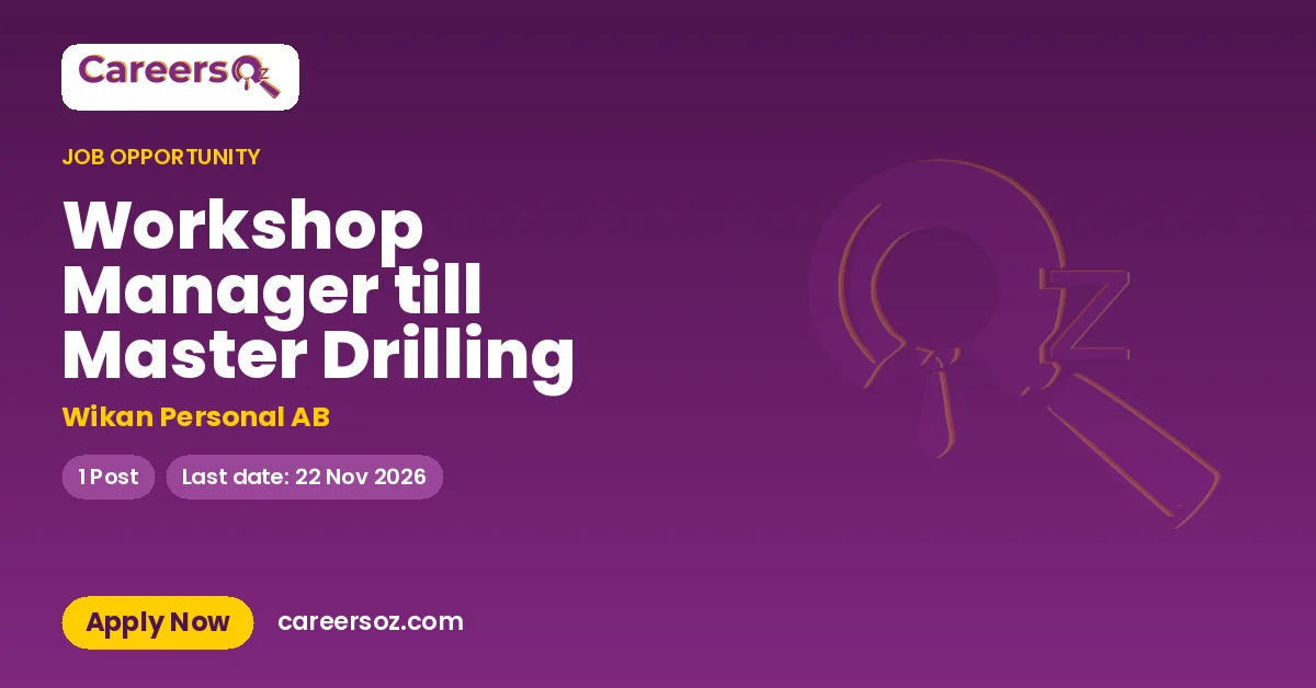 Workshop Manager till Master Drilling – Wikan Personal AB