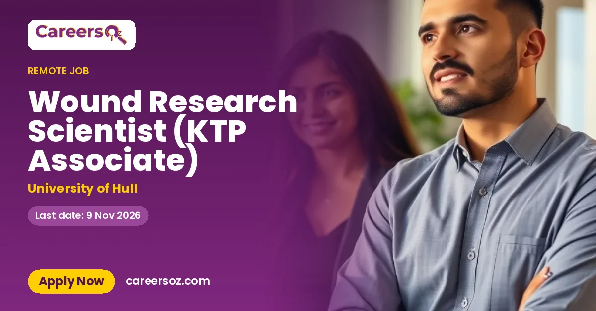 Wound Research Scientist (KTP Associate) – University of Hull