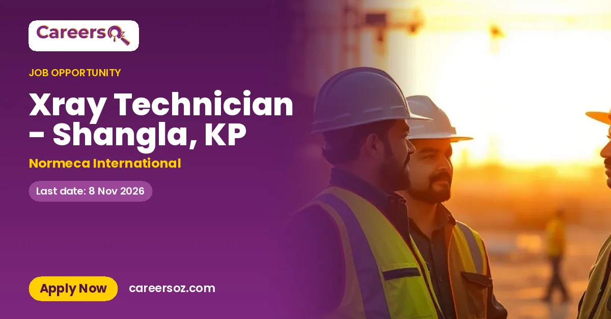 Xray Technician - Shangla, KP – Normeca International