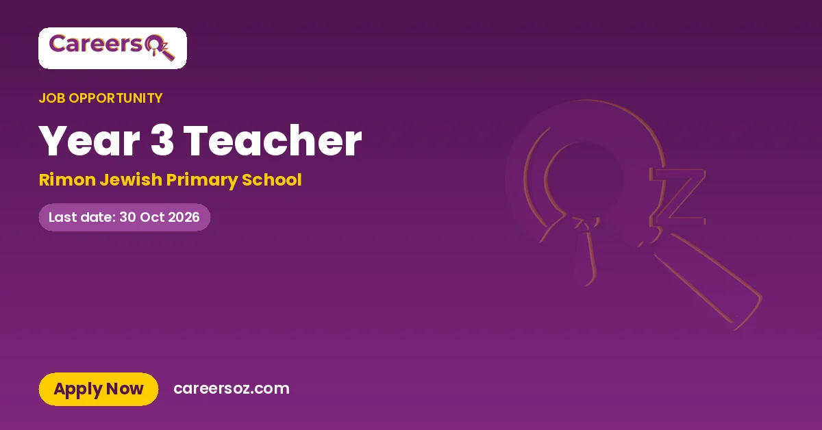 Year 3 Teacher – Rimon Jewish Primary School