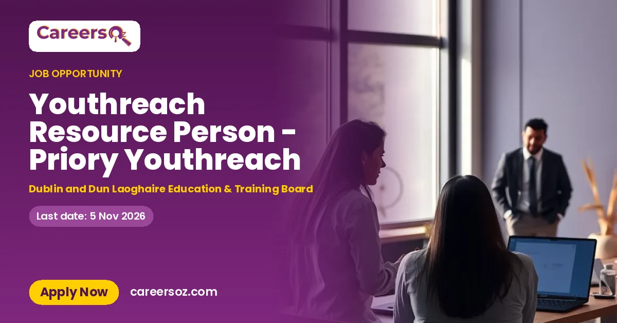 Youthreach Resource Person - Priory Youthreach – Dublin and Dun Laoghaire Education & Training Board