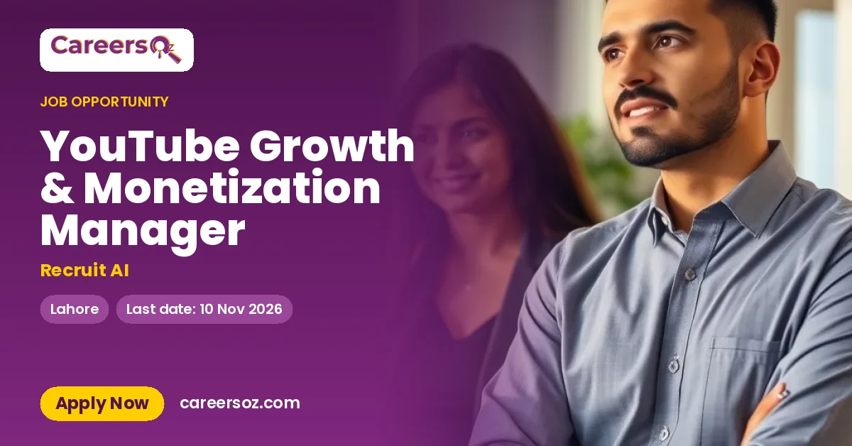 YouTube Growth & Monetization Manager – Recruit AI