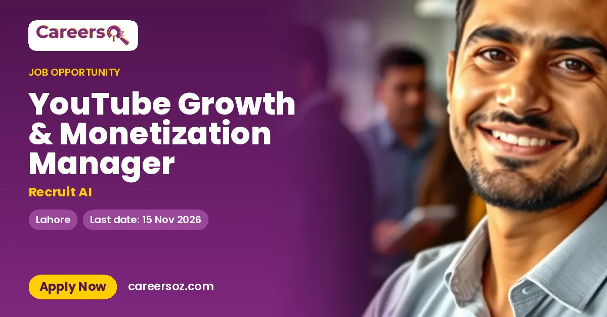 YouTube Growth & Monetization Manager – Recruit AI