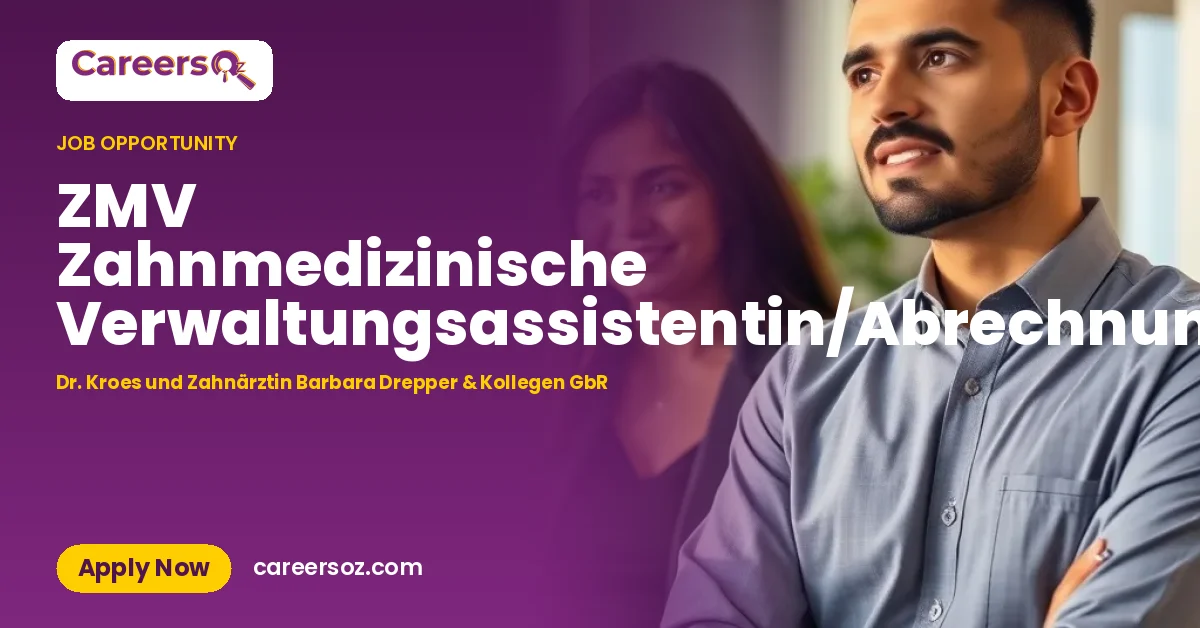 ZMV Zahnmedizinische Verwaltungsassistentin/Abrechnungskraft – Dr. Kroes und Zahnärztin Barbara Drepper & Kollegen GbR