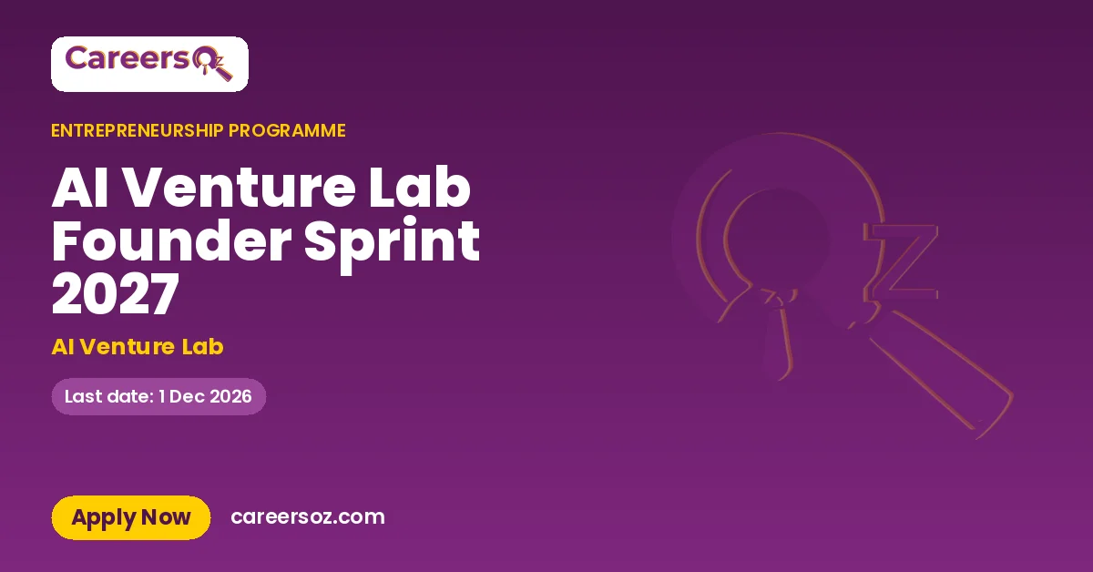AI Venture Lab Founder Sprint 2027 – AI Venture Lab