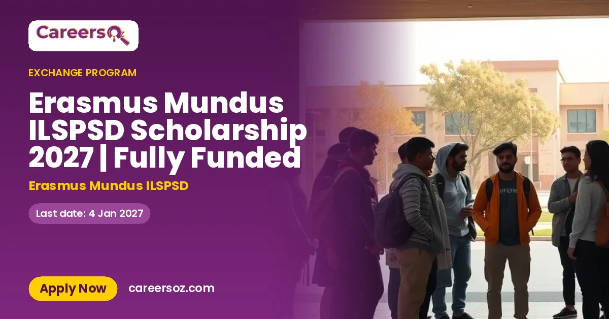 Erasmus Mundus ILSPSD Scholarship 2027 | Fully Funded – Erasmus Mundus ILSPSD