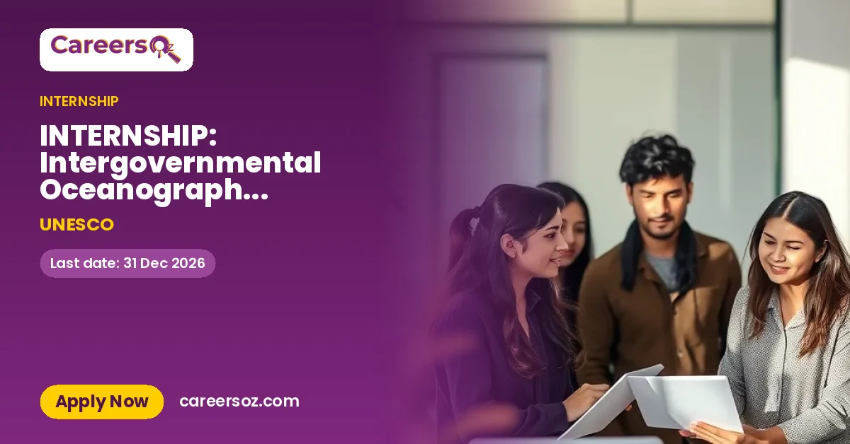 INTERNSHIP: Intergovernmental Oceanographic Commission – UNESCO