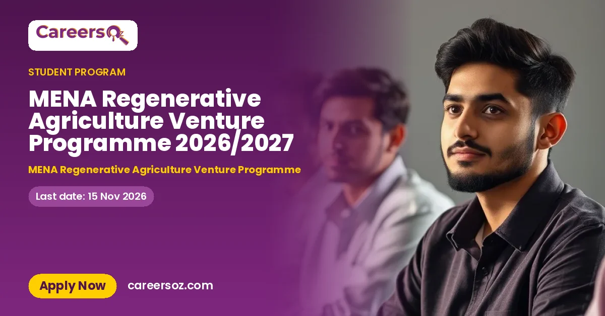 MENA Regenerative Agriculture Venture Programme 2026/2027 – MENA Regenerative Agriculture Venture Programme