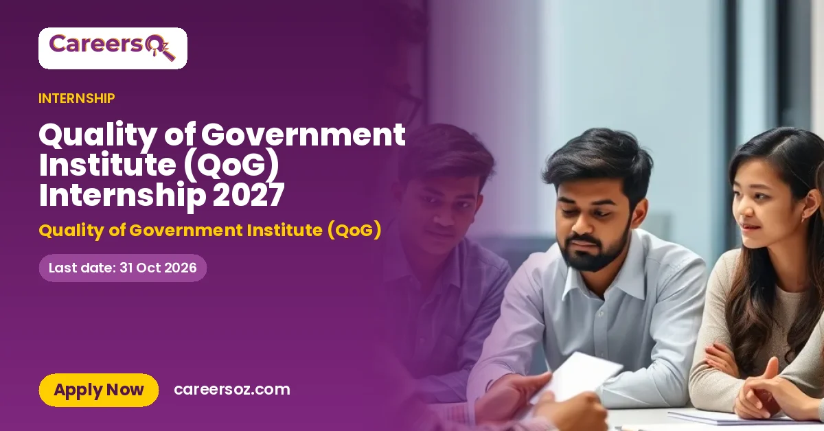 Quality of Government Institute (QoG) Internship 2027 – Quality of Government Institute (QoG)