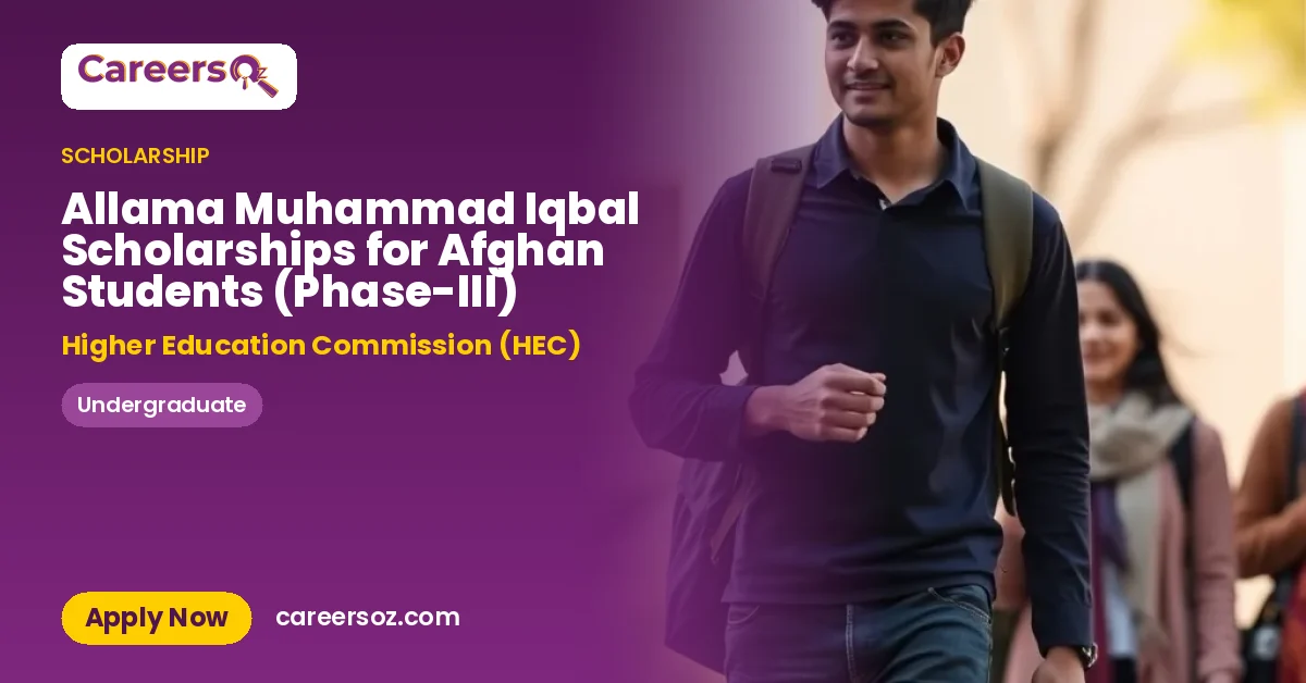 Allama Muhammad Iqbal Scholarships for Afghan Students (Phase-III) – Higher Education Commission (HEC)