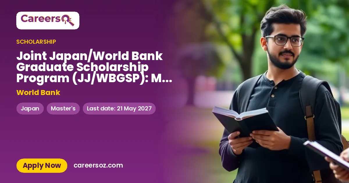 Joint Japan/World Bank Graduate Scholarship Program (JJ/WBGSP): MSc in Global Urban Change — Two Specializations — Erasmus University – World Bank